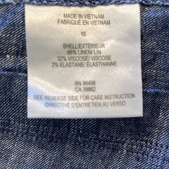 Theory size 10 dark chambray a line shift dress - Picture 4 of 5